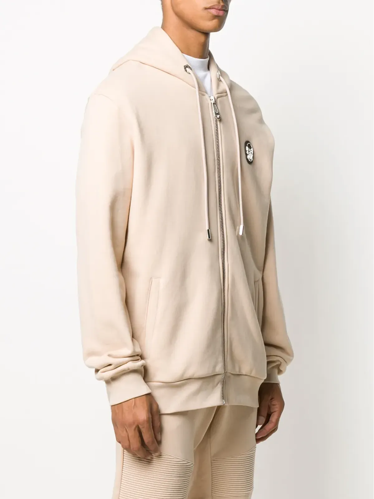 Philipp Plein スカルジップフードパーカー - 画像3