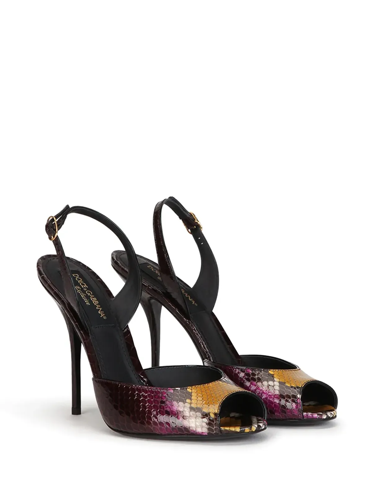 Dolce & Gabbana 蛇皮風サンダル - 画像2