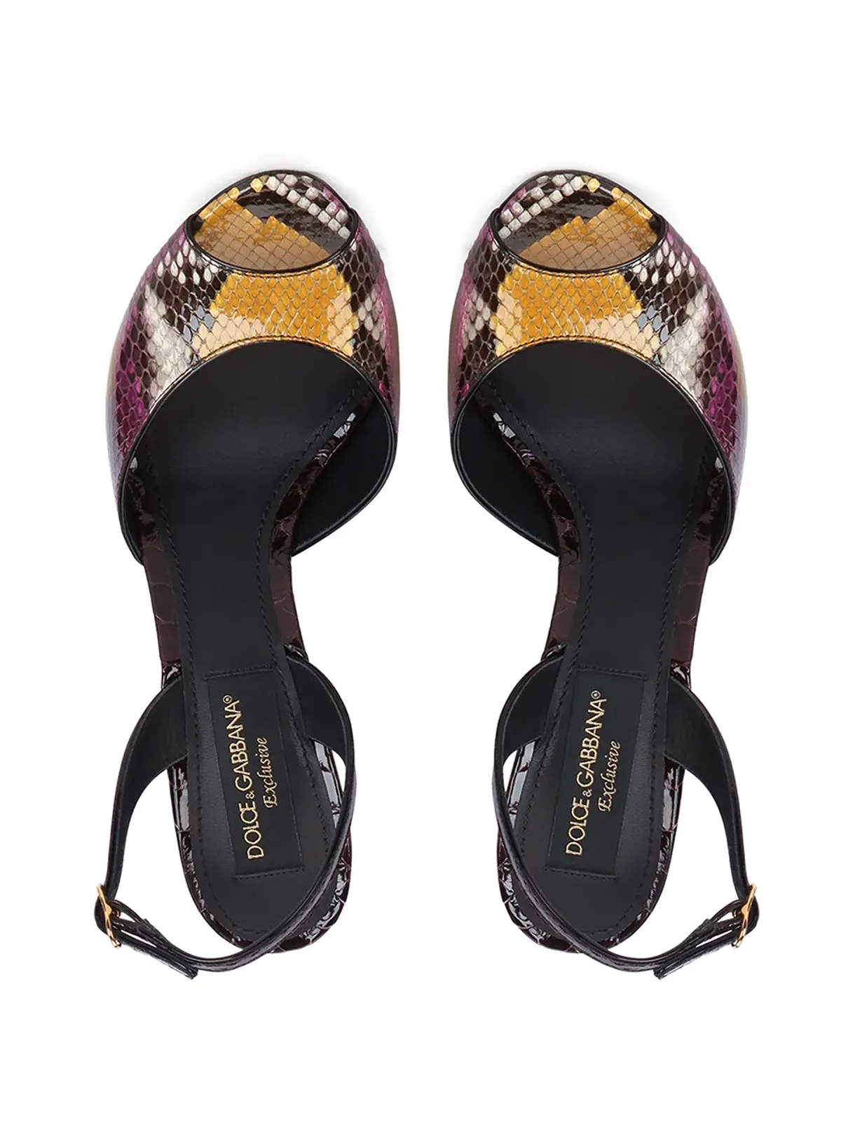 Dolce & Gabbana 蛇皮風サンダル - 画像4