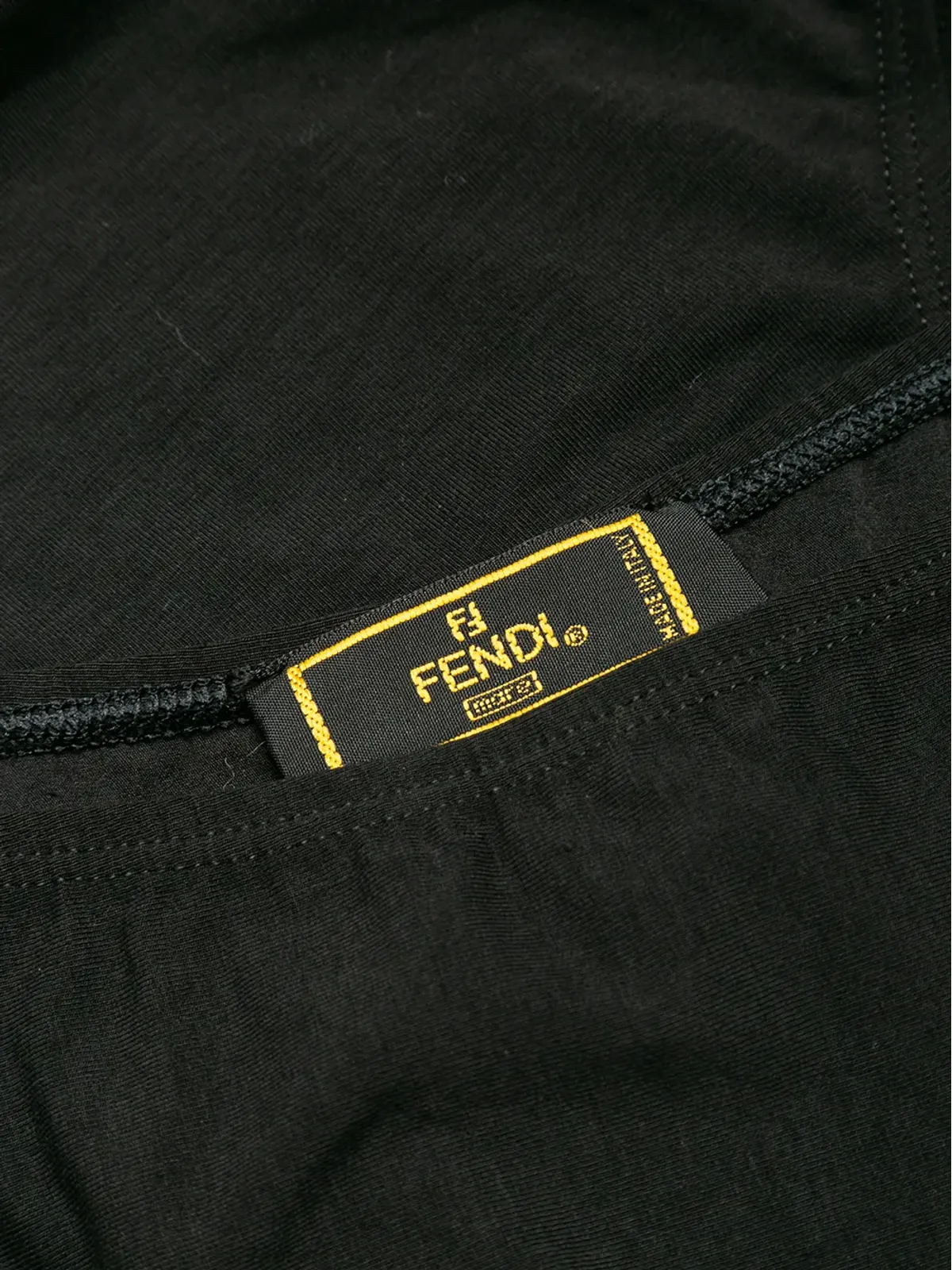 Fendi Pre-Owned 1990年代 シアーロゴ ビキニトップ - ブラック - 画像3