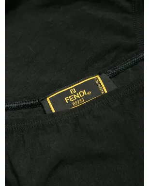 Fendi Pre-Owned 1990年代 シアーロゴ ビキニトップ - ブラック - サムネイル3