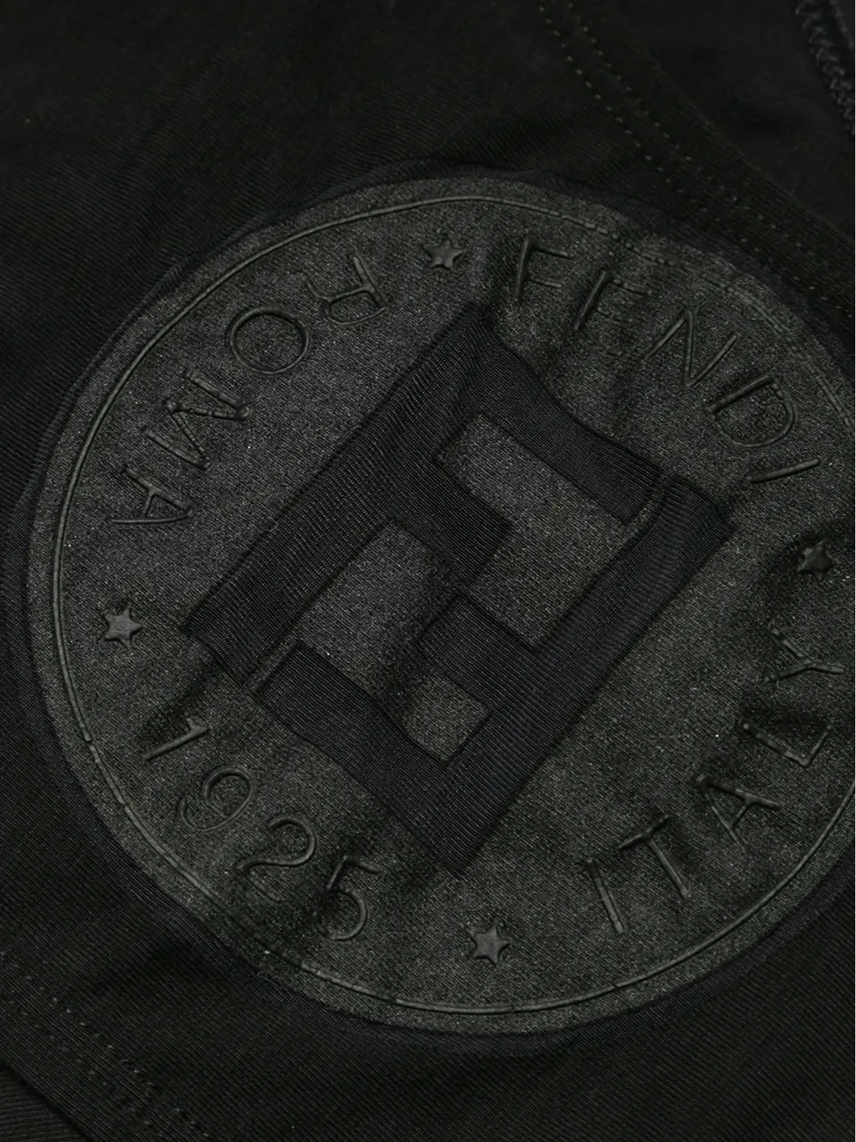 Fendi Pre-Owned 1990年代 シアーロゴ ビキニトップ - ブラック - 画像4