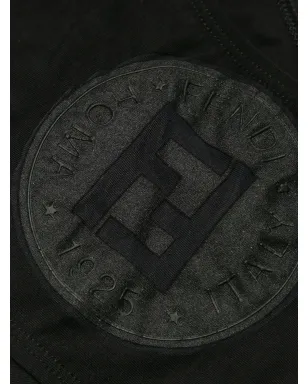 Fendi Pre-Owned 1990年代 シアーロゴ ビキニトップ - ブラック - サムネイル4