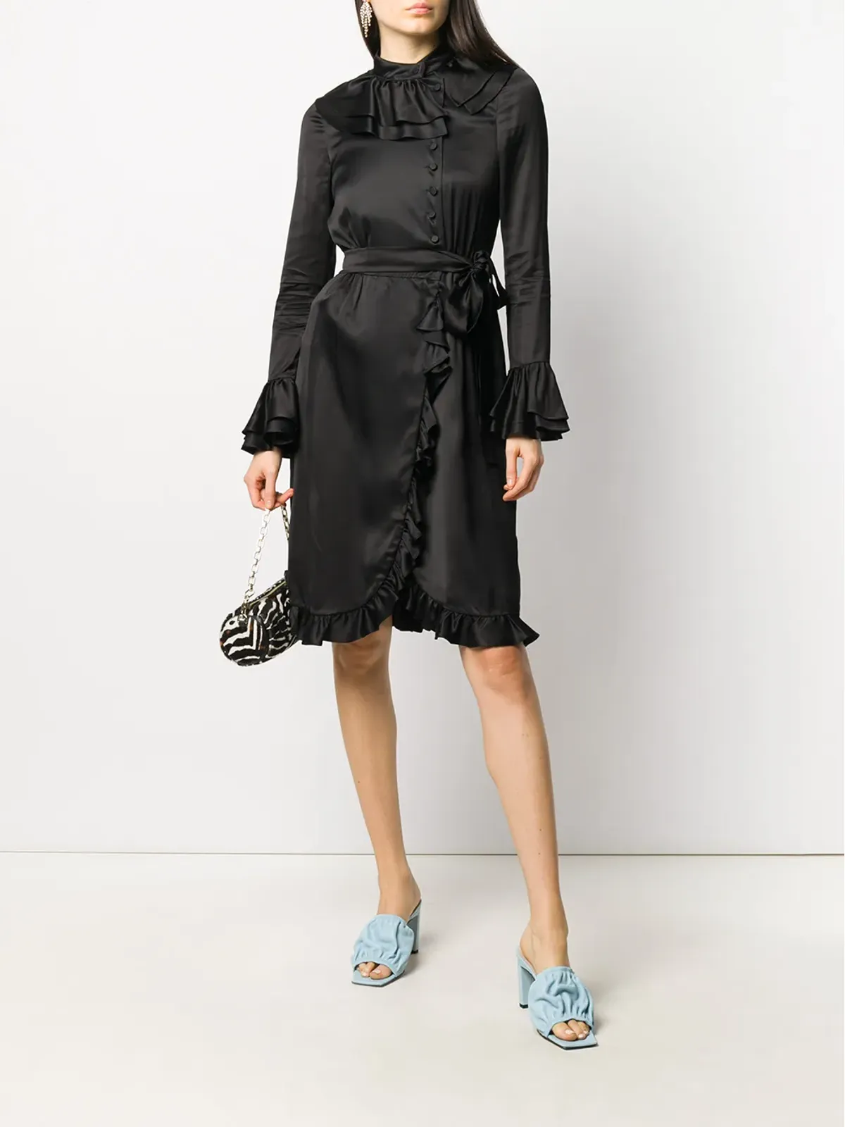 Moschino ラッフル付きラップドレス - 画像2