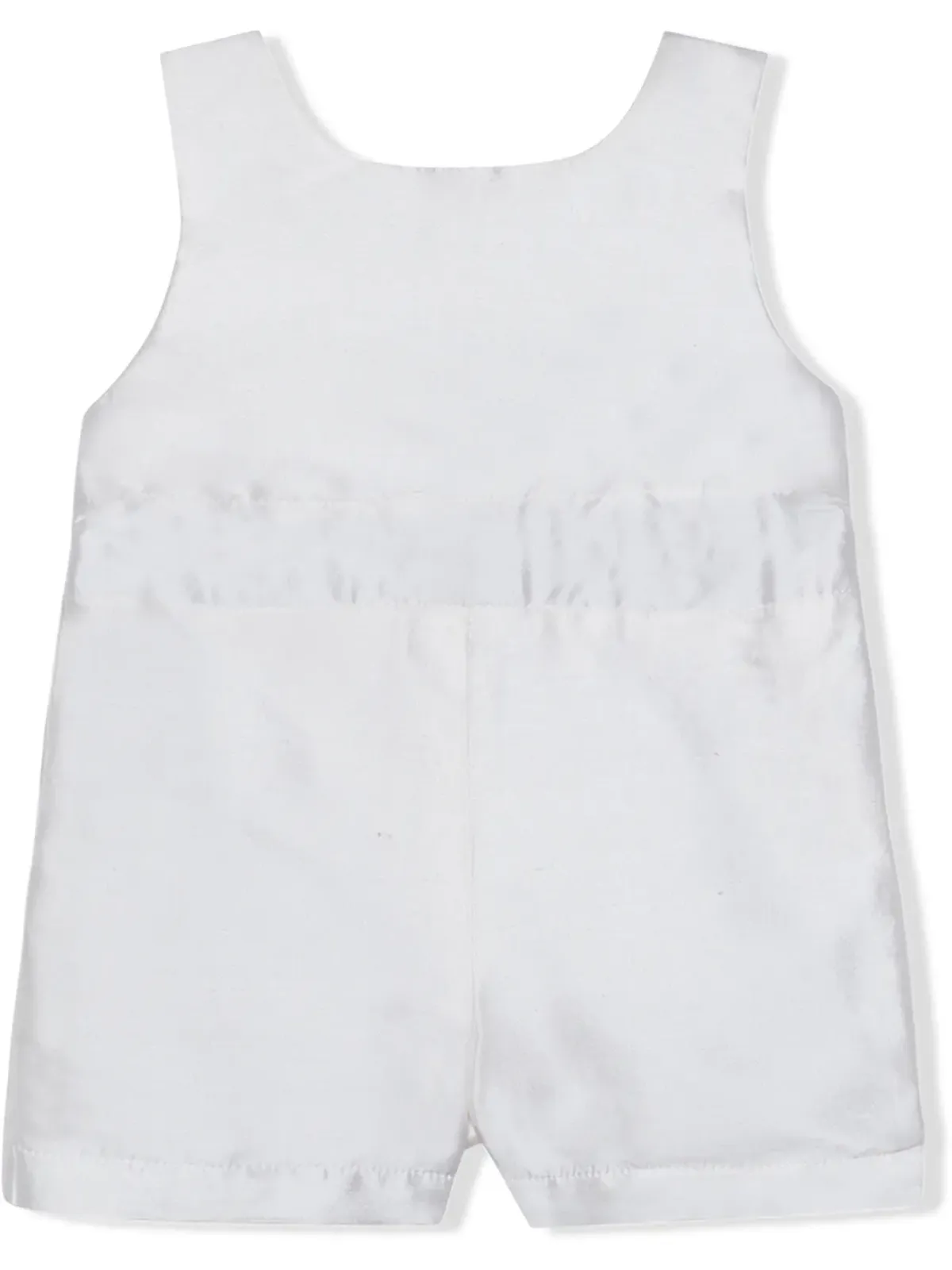 Dolce & Gabbana Kids ノースリーブ シルク ロンパース - White - 画像2