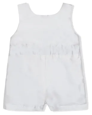 Dolce & Gabbana Kids ノースリーブ シルク ロンパース - White - サムネイル2