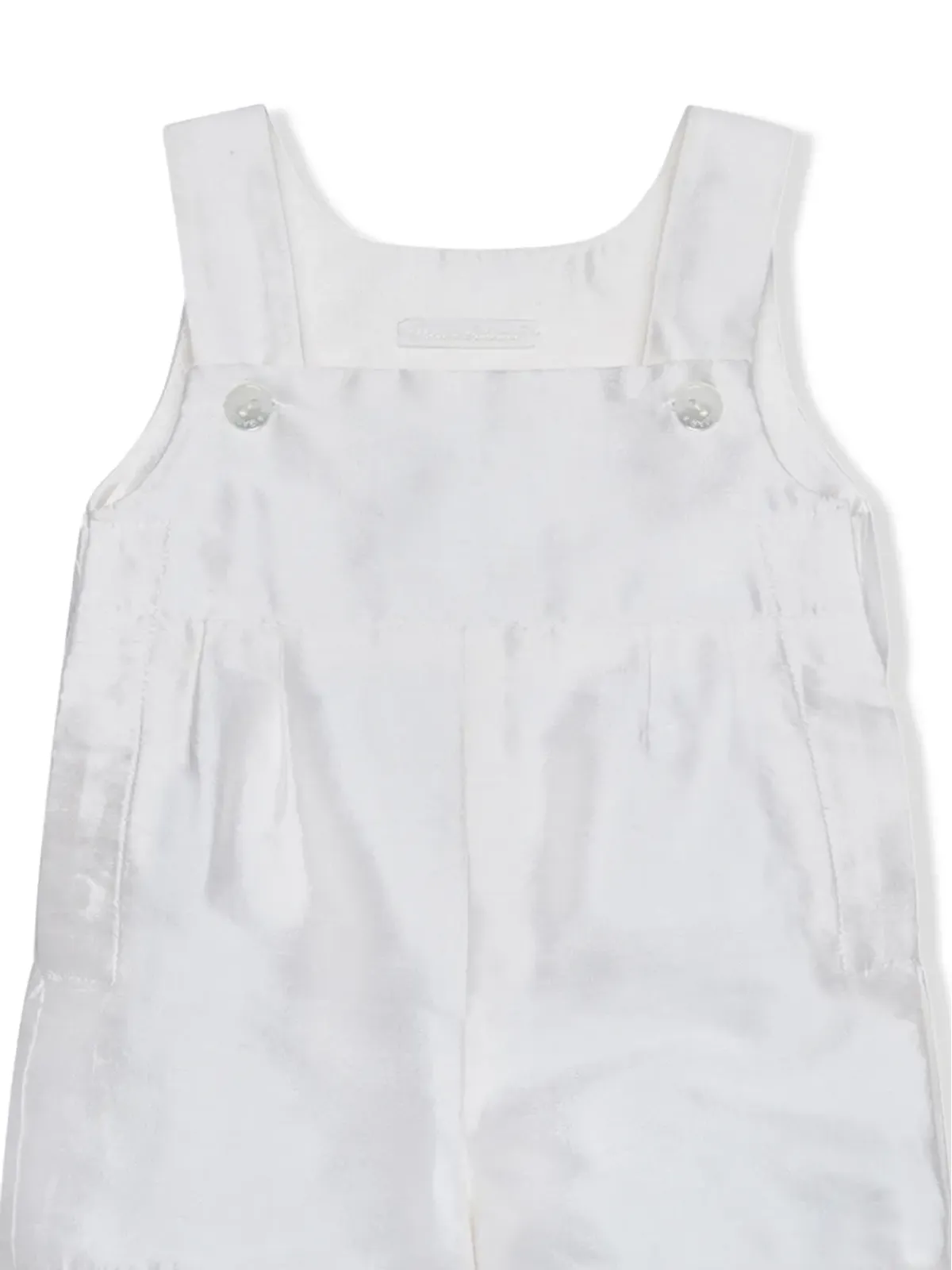 Dolce & Gabbana Kids ノースリーブ シルク ロンパース - White - 画像3