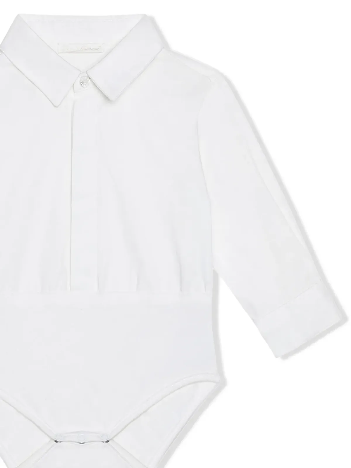 Dolce & Gabbana Kids シャツスタイル コットン ボディスーツ - ホワイト - 画像3