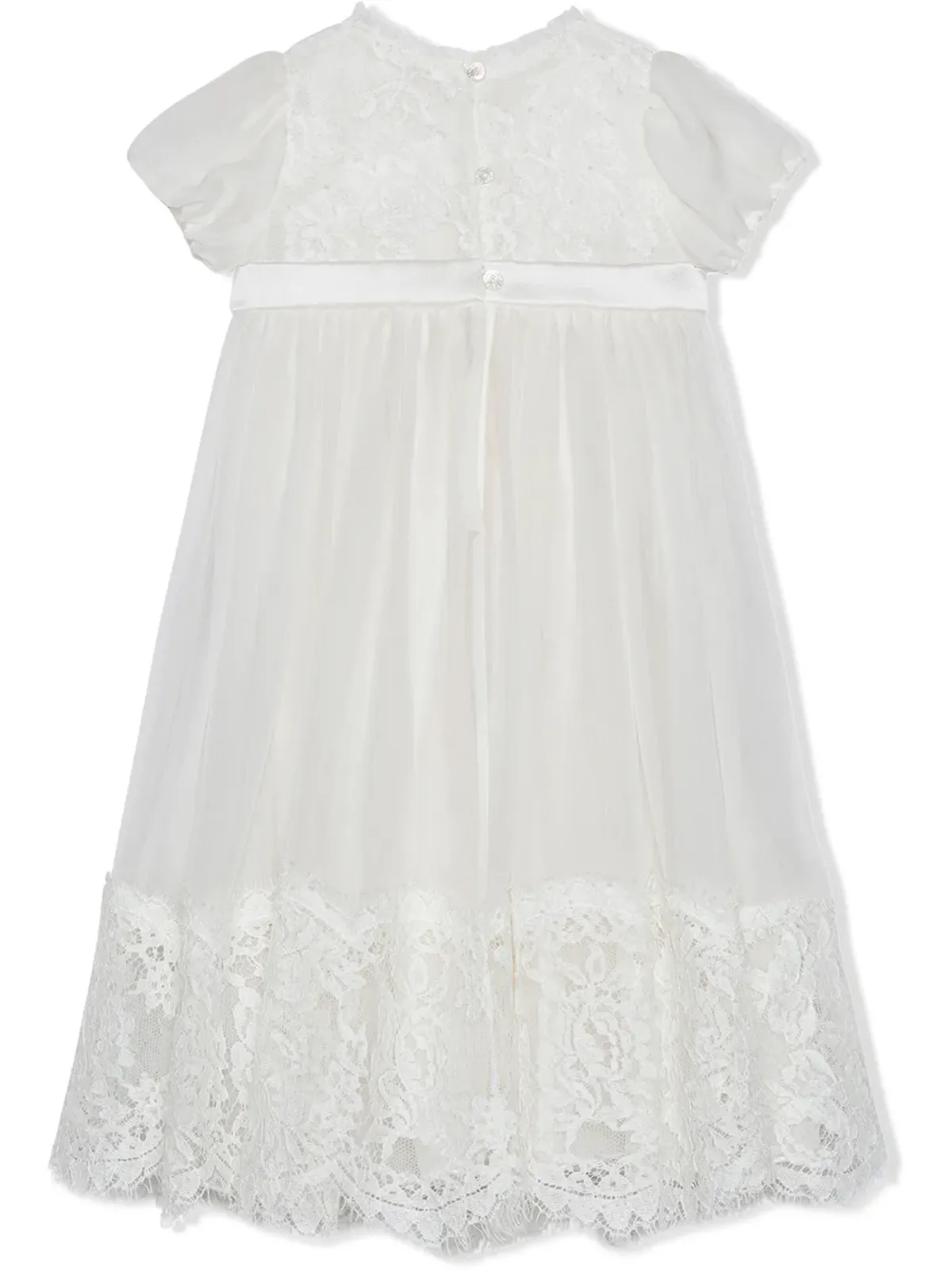 Dolce & Gabbana Kids レース刺繍入りシルクドレス - 画像2