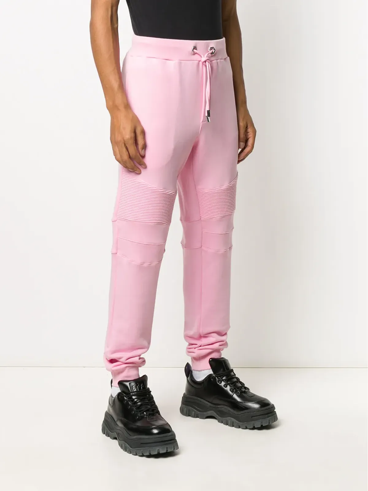 Philipp Plein キルティングディテール付きピンクのトラックパンツ - 画像3