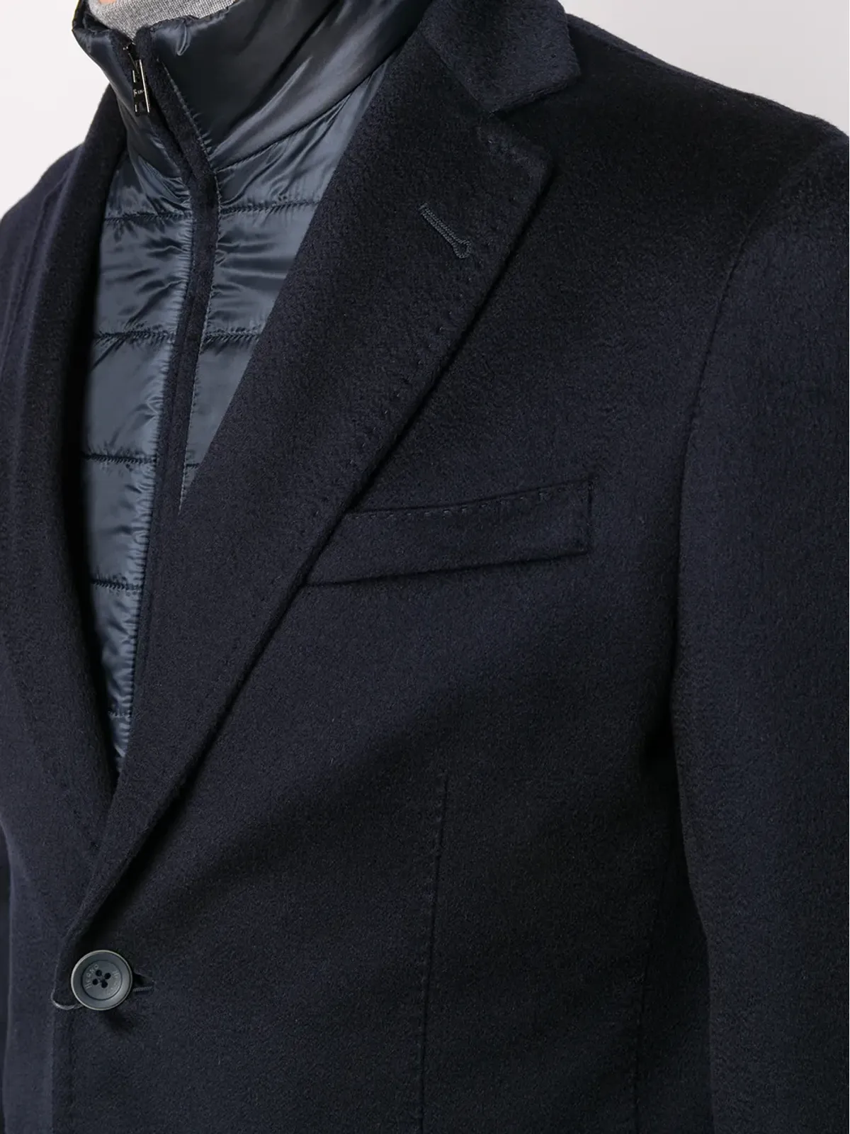 Herno パッド入りディテールのシングルブレスト ブレザー - 画像5