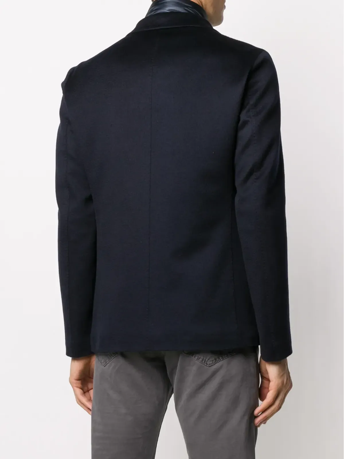 Herno パッド入りディテールのシングルブレスト ブレザー - 画像4