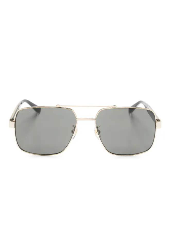 Gucci Eyewear Gucci Eyewear ウェブアームサングラス - ゴールドの商品画像