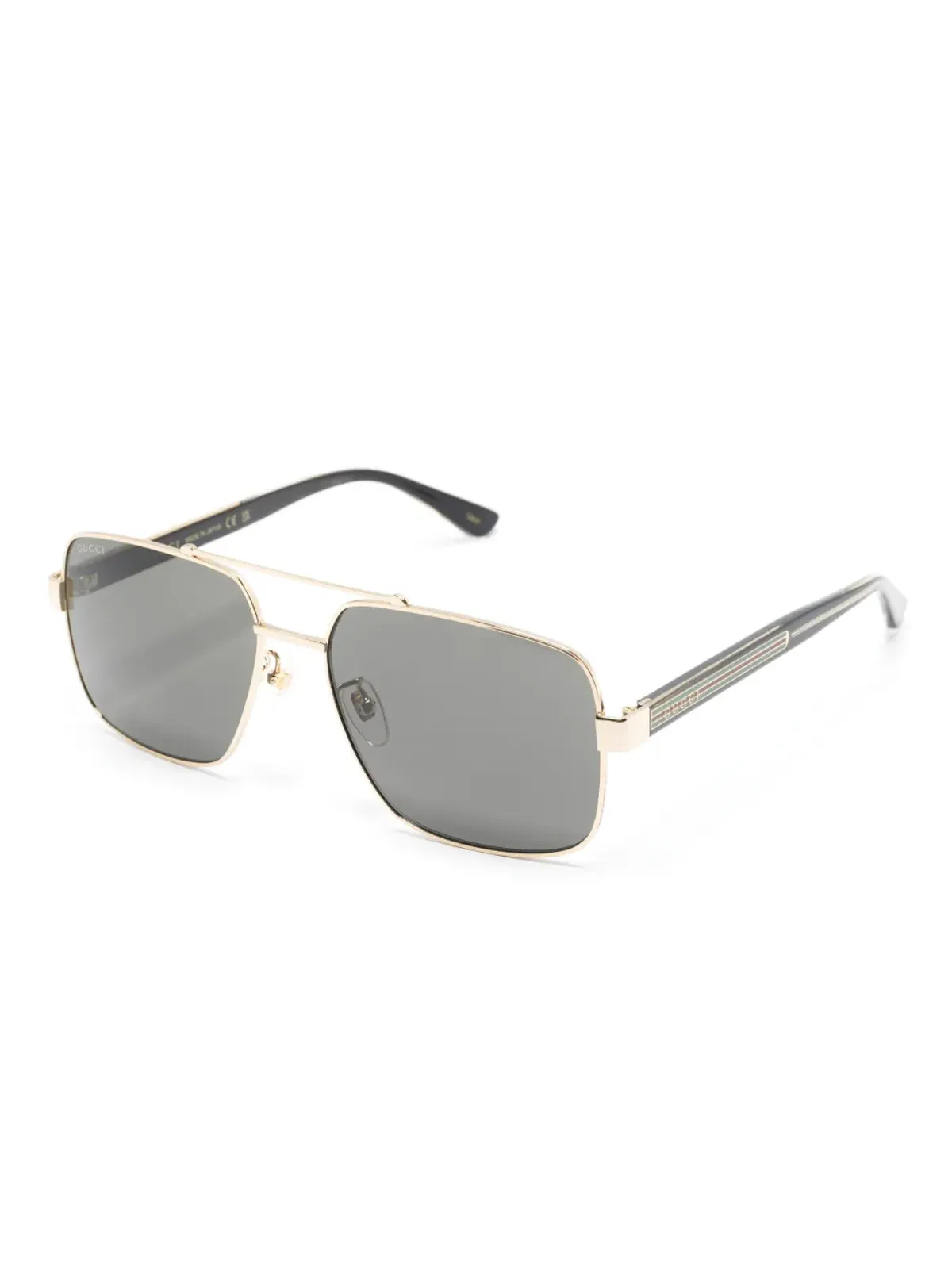 Gucci Eyewear ウェブアームサングラス - ゴールド - 画像2