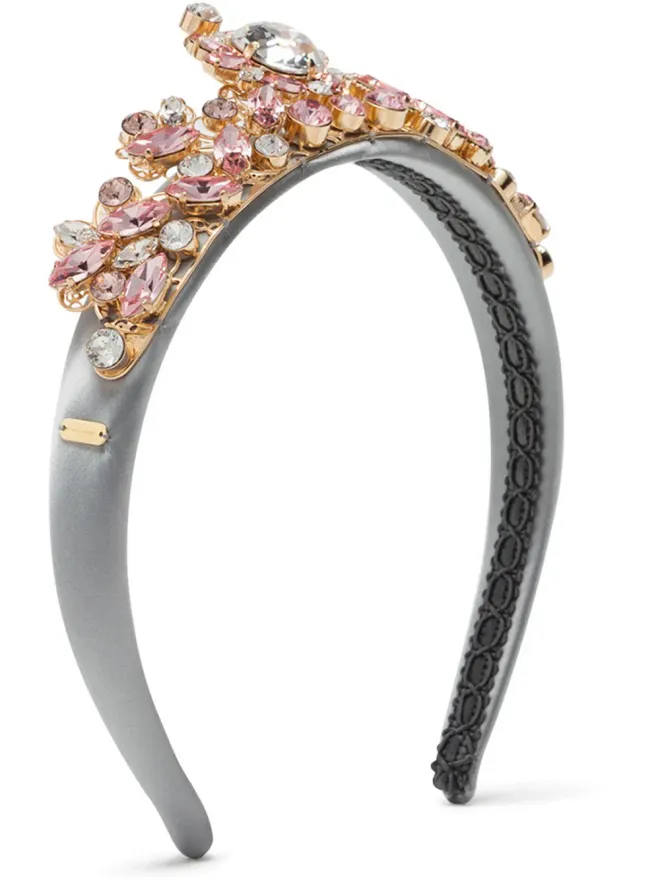 Dolce & Gabbana Kids Dolce & Gabbana Kids ビジュー付きサテン ヘッドバンドの商品画像