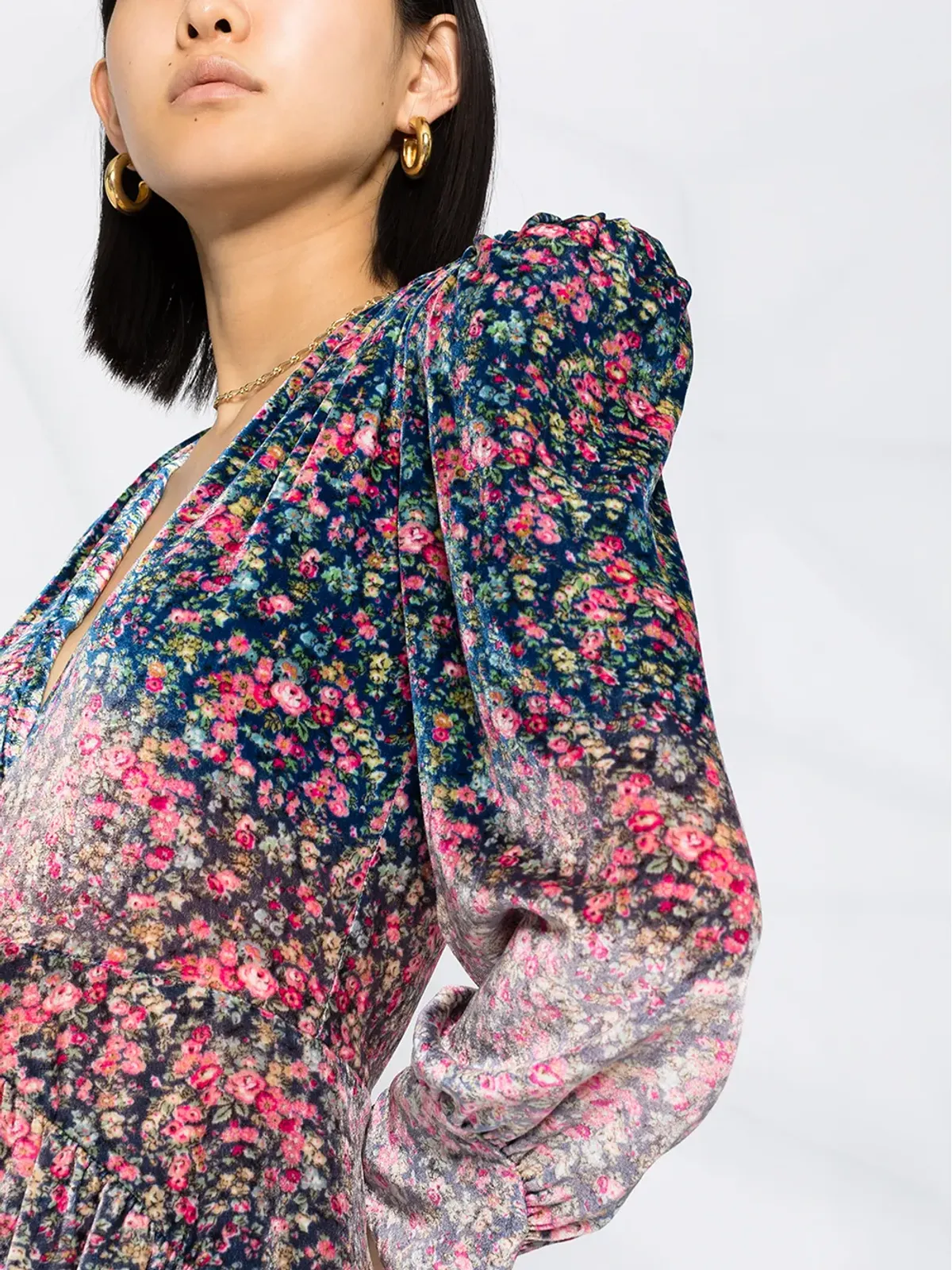 Philosophy Di Lorenzo Serafini 花柄ベルベットミニドレス - 画像5