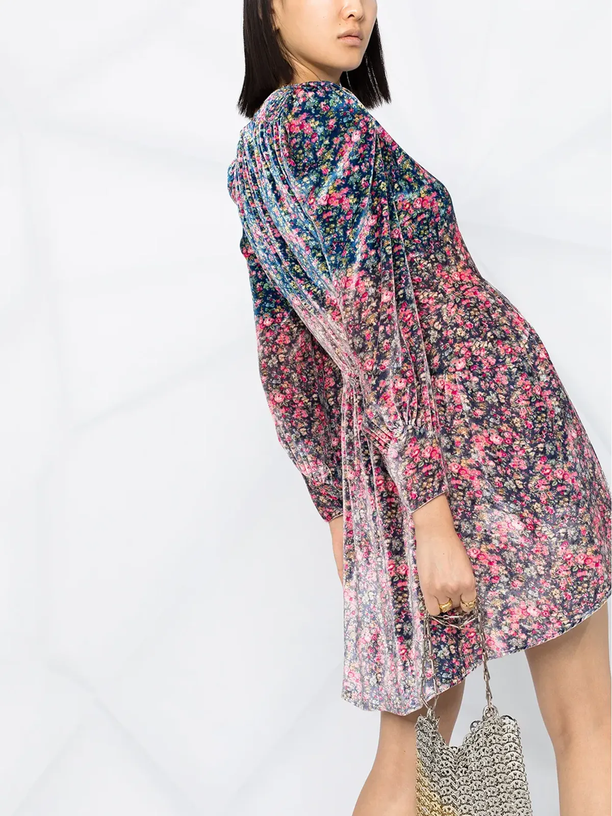 Philosophy Di Lorenzo Serafini 花柄ベルベットミニドレス - 画像3