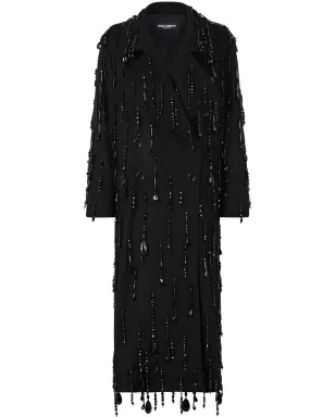 Dolce & Gabbana ビーズ装飾ダブルブレストコート ブラック - サムネイル1