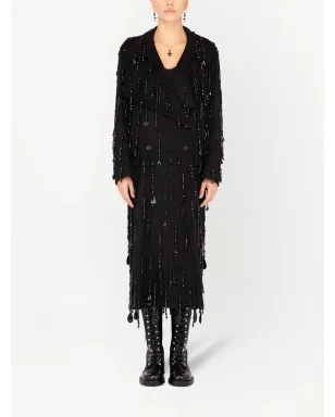 Dolce & Gabbana ビーズ装飾ダブルブレストコート ブラック - サムネイル2