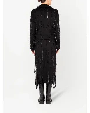 Dolce & Gabbana ビーズ装飾ダブルブレストコート ブラック - サムネイル4