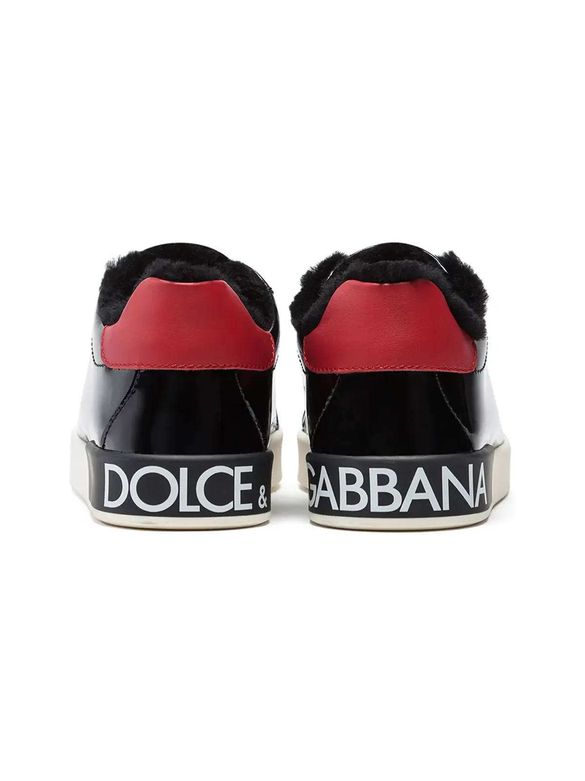 Dolce & Gabbana Kids ポルトフィーノ パテントレザー スニーカー - 画像3