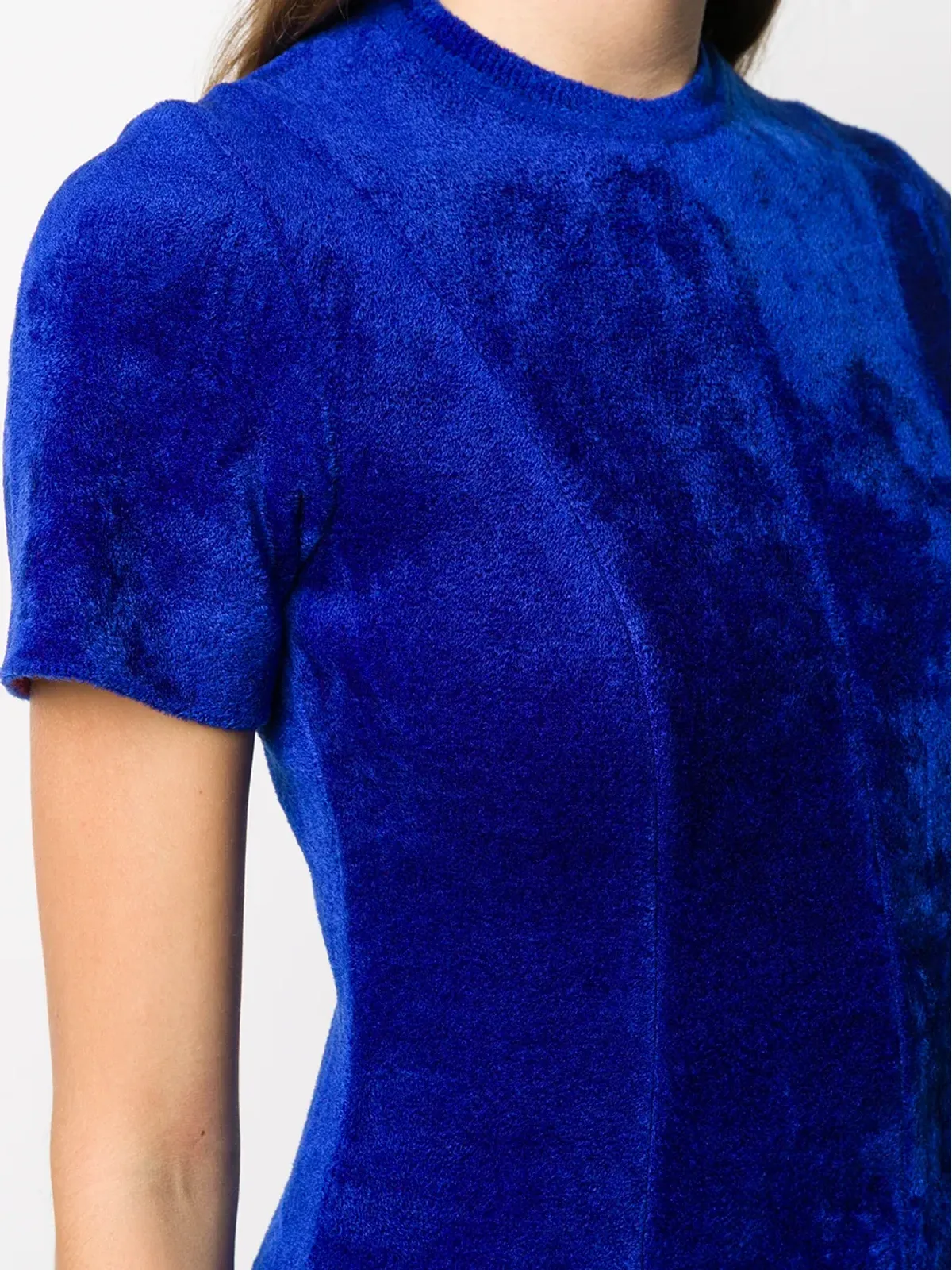 Marni 絞りウエスト編みニットワンピース ブルー - 画像5