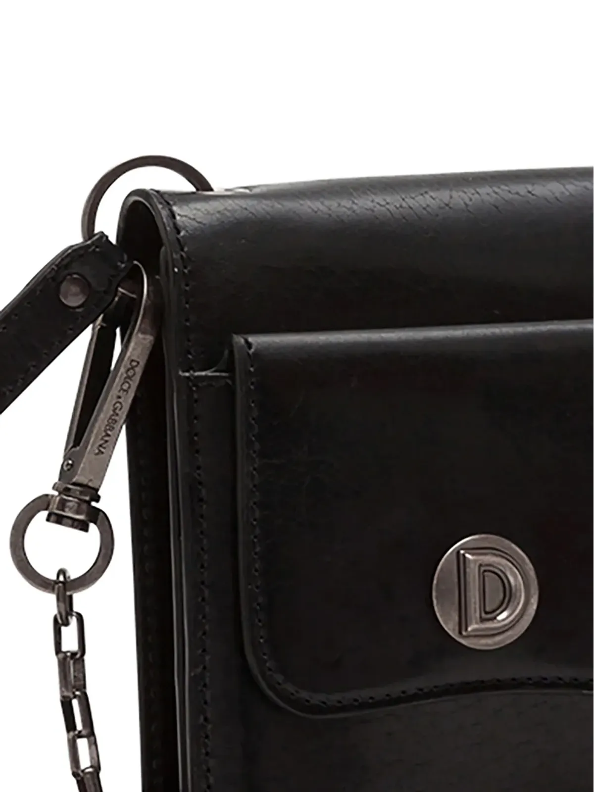 Dolce & Gabbana ロゴ入りエンボス加工のクロスボディレザーバッグ - 画像3