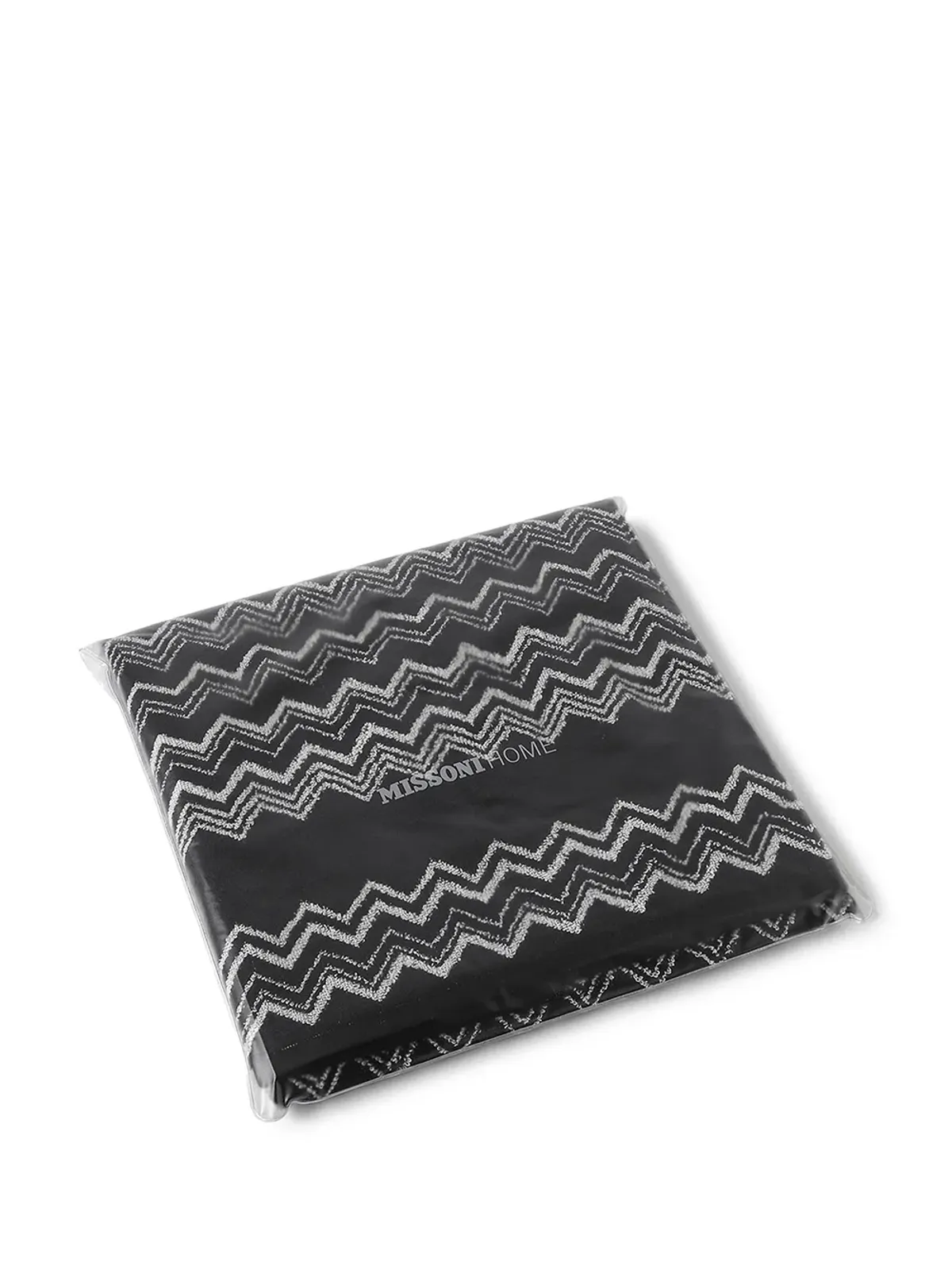 Missoni Home Keith シェブロン柄 バスタオル ブラック - 画像2