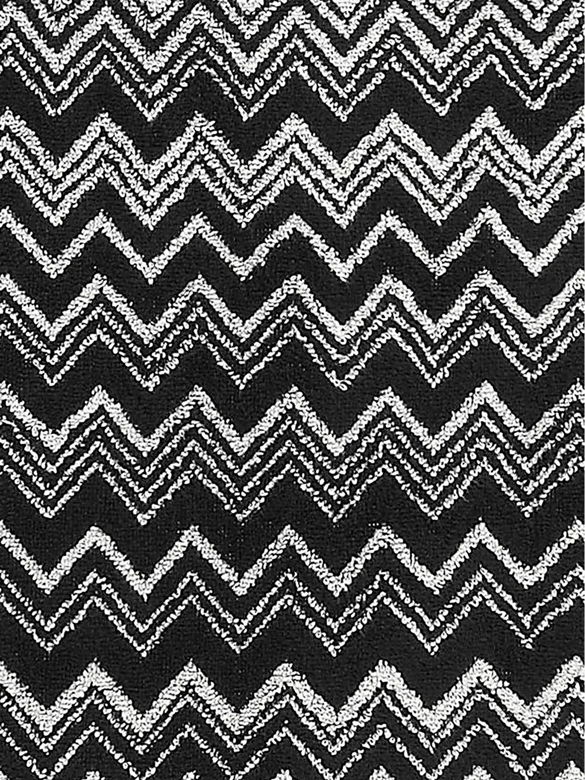 Missoni Home Keith シェブロン柄 バスタオル ブラック - 画像3
