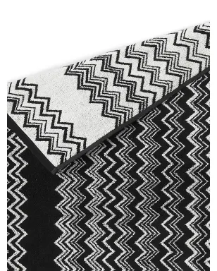 Missoni Home Keith シェブロン柄 バスタオル ブラック - サムネイル4