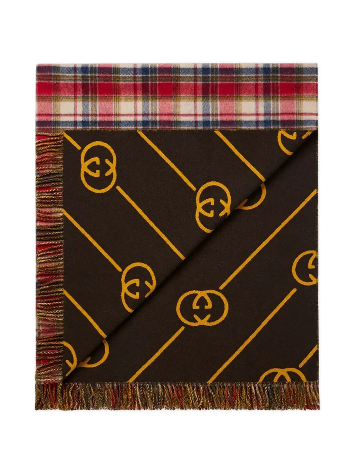 Gucci GGプレイド ブランケット - レッド - 画像1