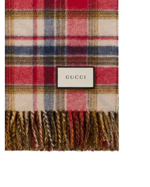 Gucci GGプレイド ブランケット - レッド - サムネイル2