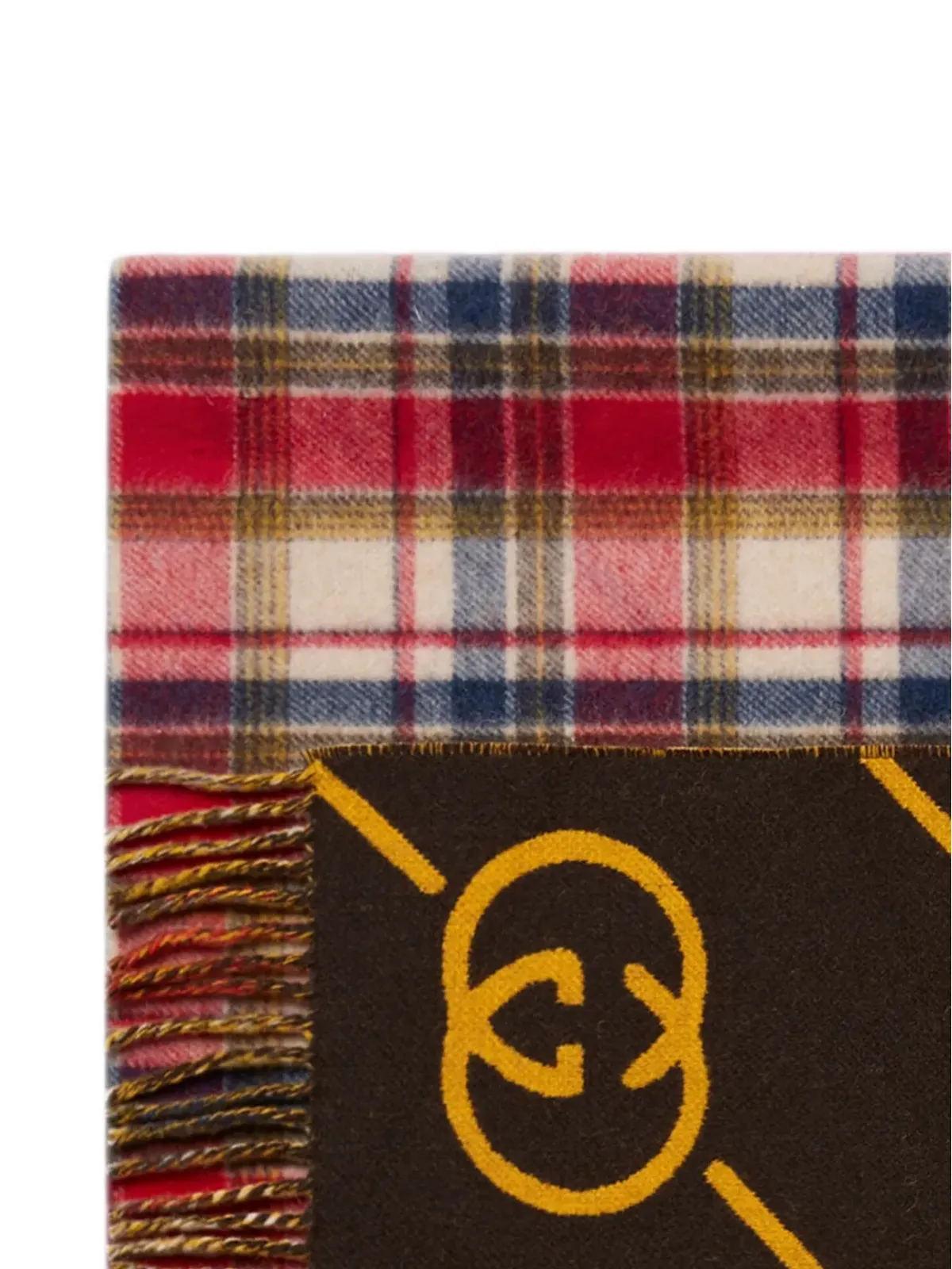 Gucci GGプレイド ブランケット - レッド - 画像3