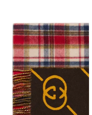 Gucci GGプレイド ブランケット - レッド - サムネイル3