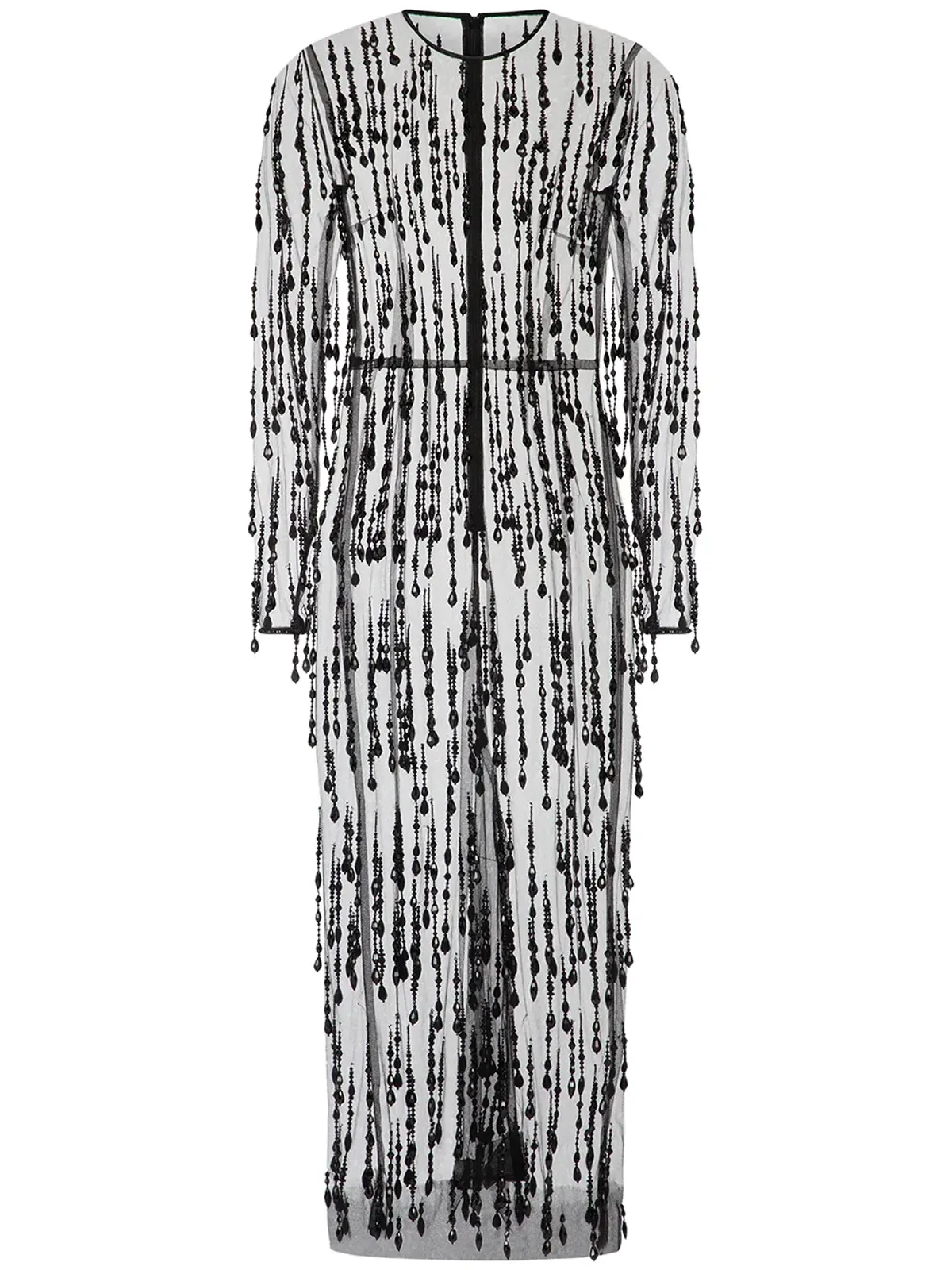 Dolce & Gabbana bead-embellished fringed sheath dress - Black - 画像1