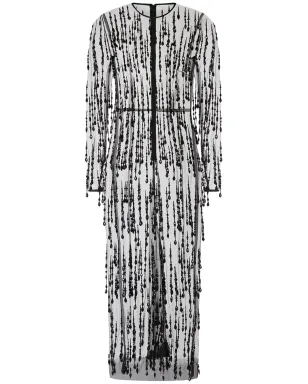 Dolce & Gabbana bead-embellished fringed sheath dress - Black - サムネイル1