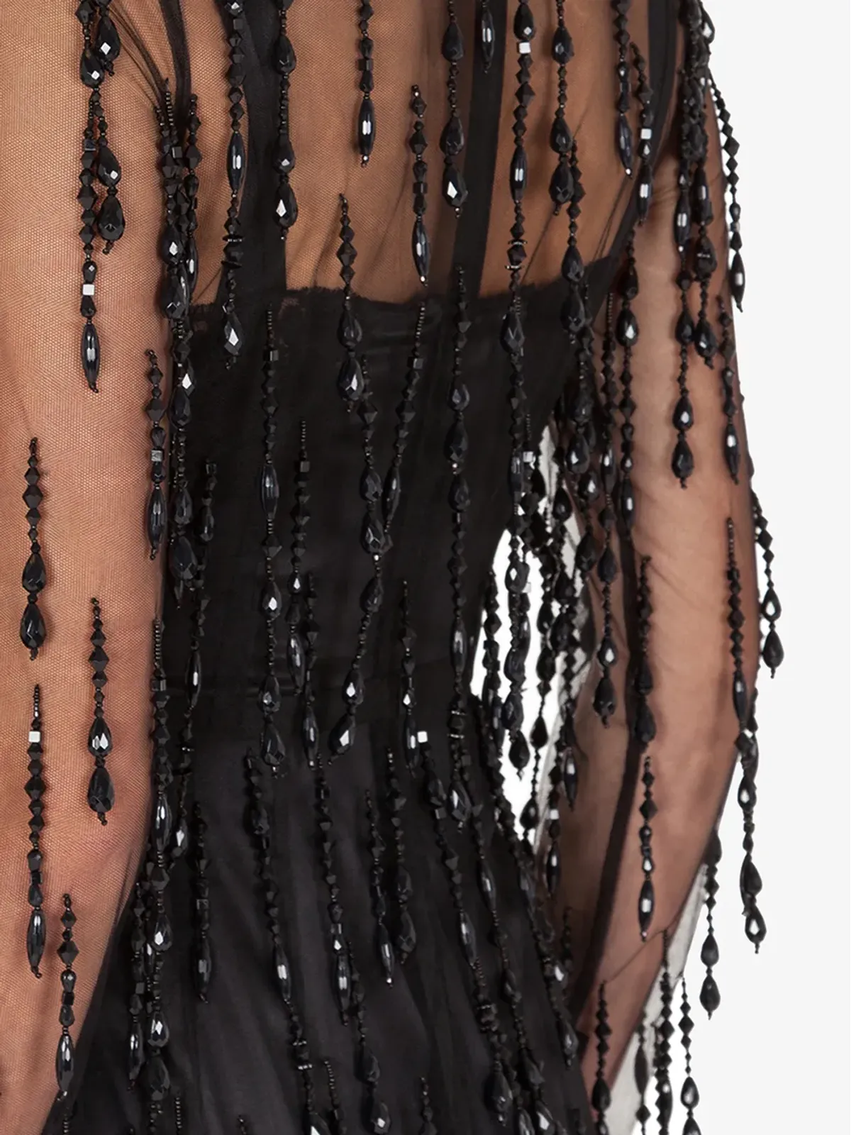 Dolce & Gabbana bead-embellished fringed sheath dress - Black - 画像5