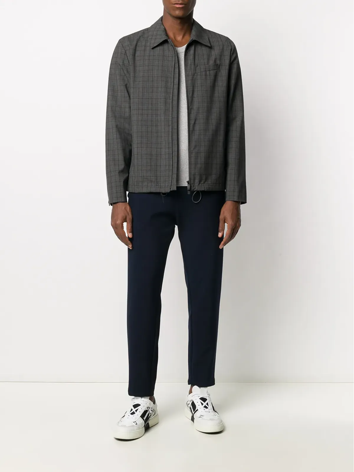 TOM FORD ロゴパッチ Vネック Tシャツ - グレー - 画像2