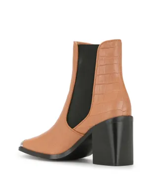 Senso ブラウンのシルバー・トゥキャップ ブーツ - サムネイル3