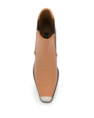 Senso ブラウンのシルバー・トゥキャップ ブーツ - サムネイル4