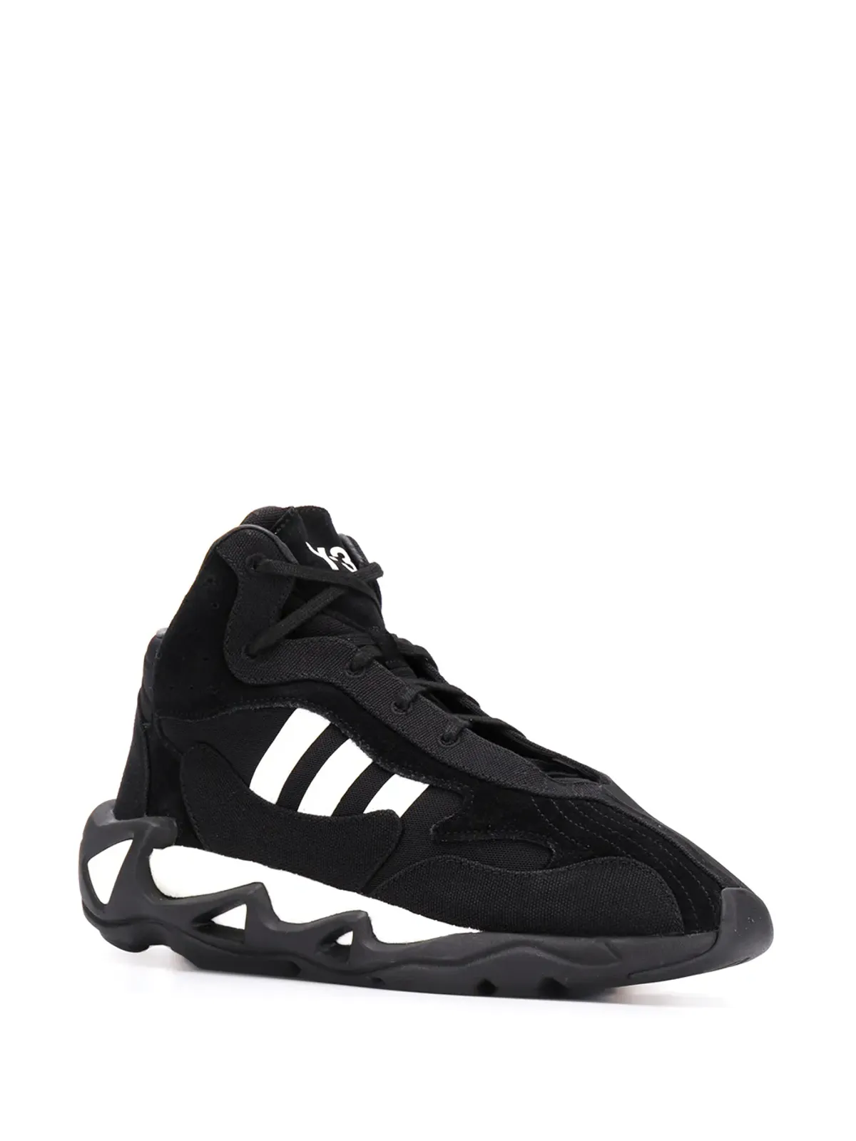 Y-3 side stripe sneakers - Black - 画像2