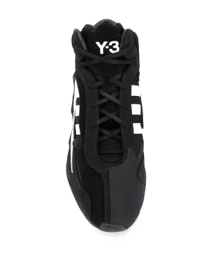 Y-3 side stripe sneakers - Black - サムネイル4
