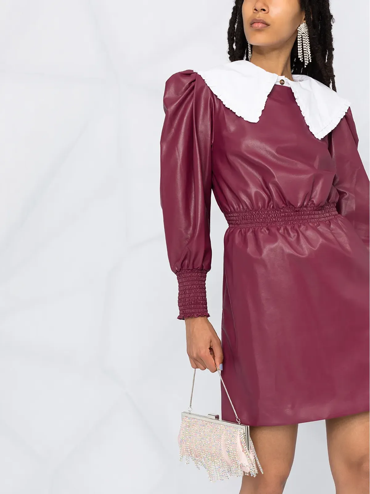 Philosophy Di Lorenzo Serafini puffed-sleeve midi dress - Purple - 画像5