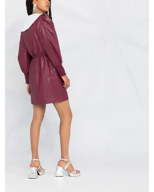 Philosophy Di Lorenzo Serafini puffed-sleeve midi dress - Purple - サムネイル4