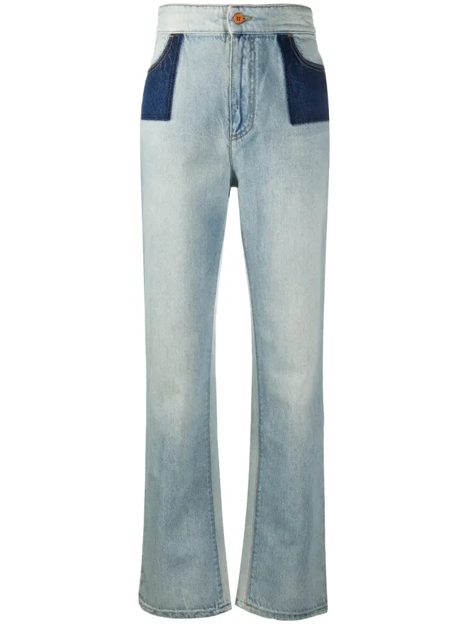 Philosophy Di Lorenzo Serafini Philosophy Di Lorenzo Serafini ツートーンパネルジーンズの商品画像
