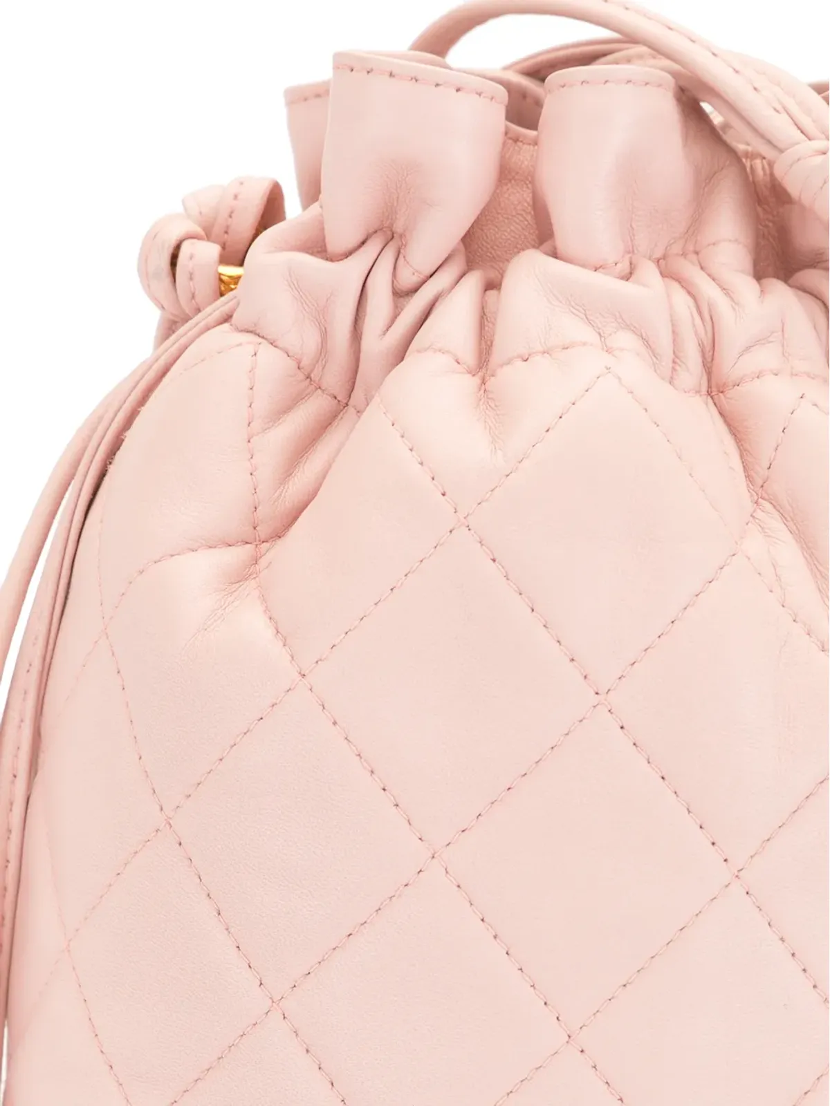 CHANEL Pre-Owned 1990 ビンテージ ドローストリング タッセル クロスボディバッグ ピンク - 画像4