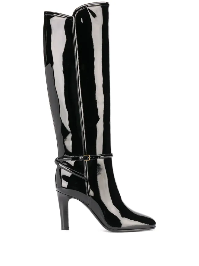 Saint Laurent Saint Laurent パテントスクエアトゥブーツの商品画像