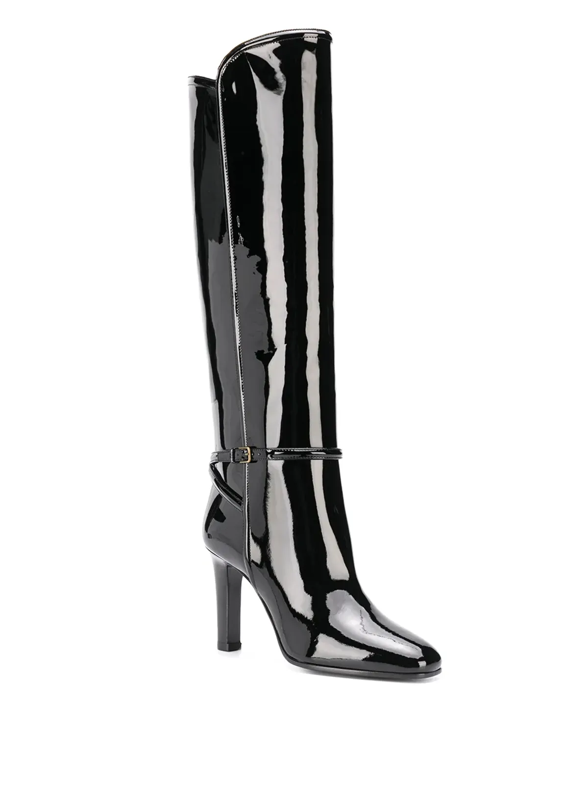 Saint Laurent パテントスクエアトゥブーツ - 画像2