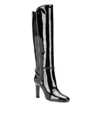 Saint Laurent パテントスクエアトゥブーツ - サムネイル2