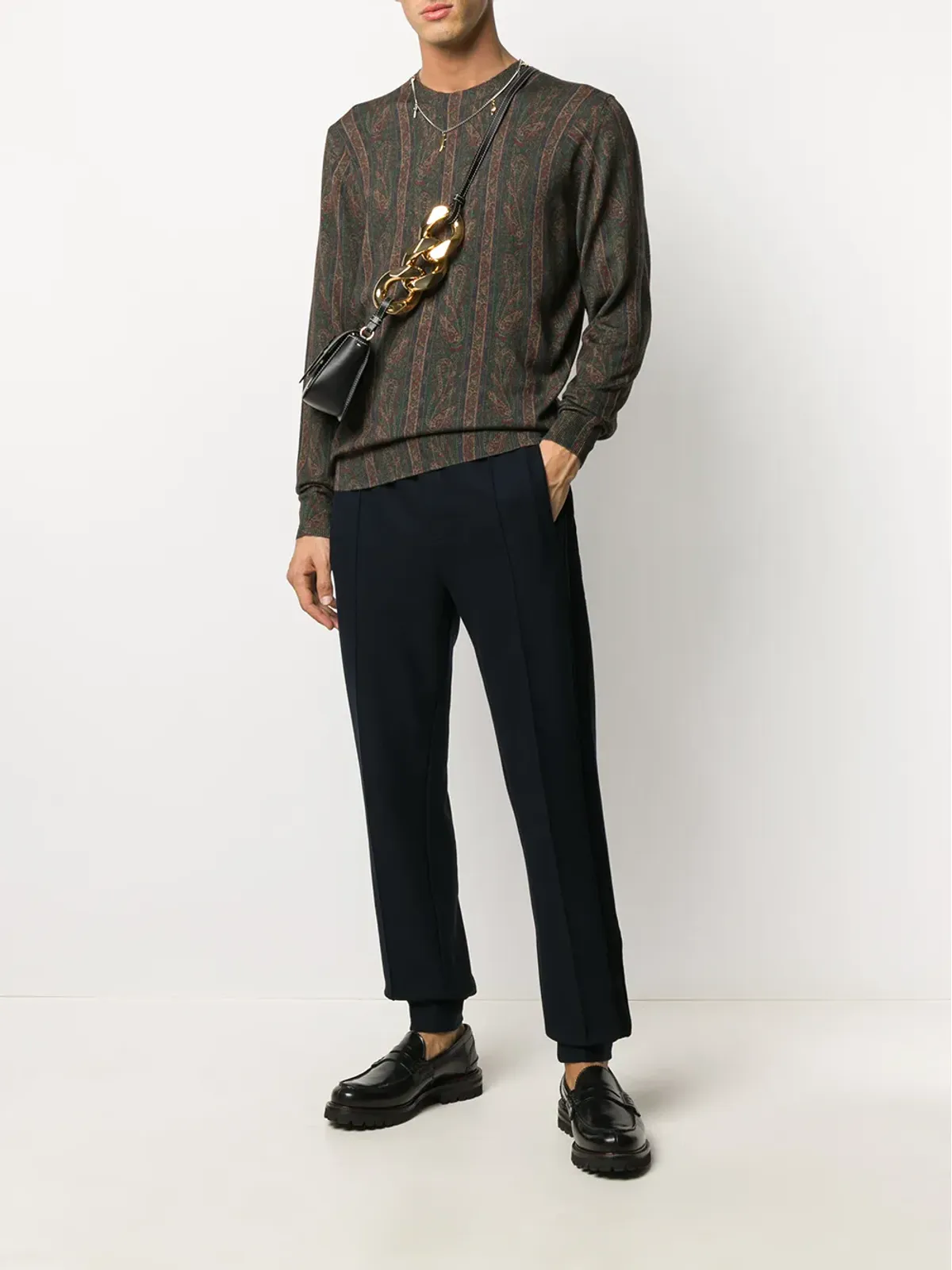 ETRO ドローストリング・ストレートパンツ ブルー - 画像2
